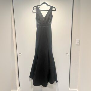 Windsor Black V-Neck Maxi Dress | Formal Evening Gown ~ Size 1